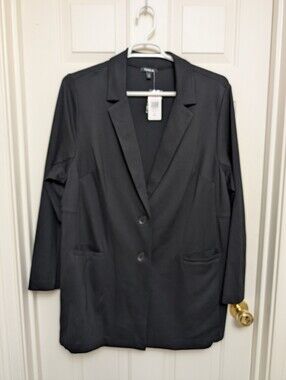 NWT Torrid Black Ponte Long Line Blazer Sz 3X